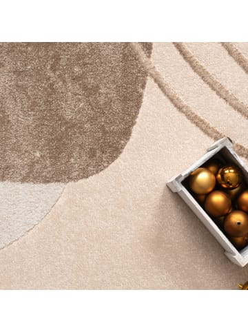 KADIMA DESIGN Teppich Kurzflor Abstrakt Wohnzimmer in Beige