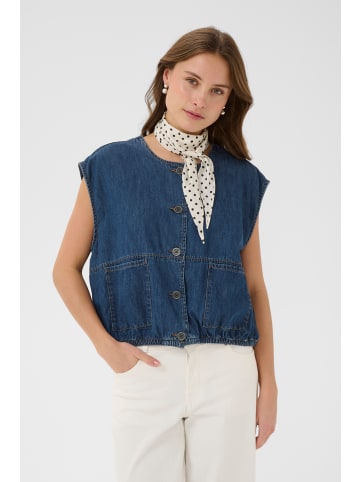 CULTURE Weste CUlava Casual fit in Dark Blue Wash
