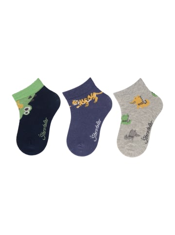 Sterntaler Kurz-Socken 3er-Pack Tiere in marineblau