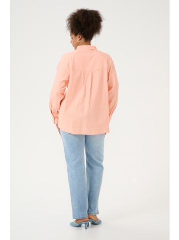 KAFFE curve Langarm - Hemd KChaila Loose fit in Peach Nectar