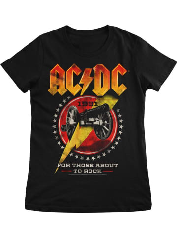 AC/DC Shirt "1981 For Those About To Rock Girly Tee" in Schwarz
