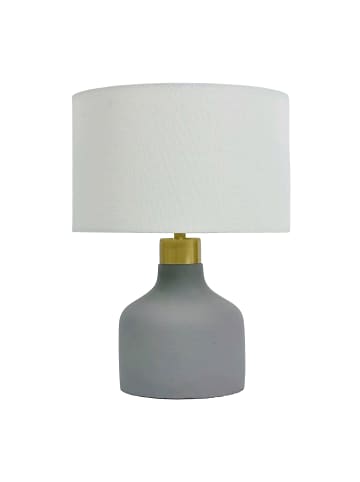 relaxdays Tischlampe in Grau/ Weiß - (H)35 x Ø 25 cm