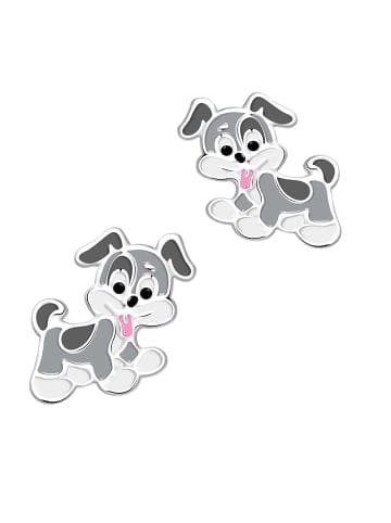 schmuck23 Silber-Ohrringe 925 Hund 0,7 cm x 0,8 cm