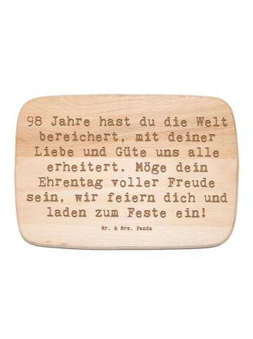 Mr. & Mrs. Panda Holzbrett Spruch 98. Geburtstag mit Spruch in Transparent