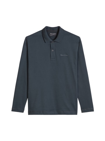 Marc O'Polo Langarm-Poloshirt relaxed in Peppercorn Grey