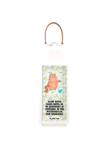 Mr. & Mrs. Panda Kerzenglas Katze Wasserglas mit Spruch in Transparent