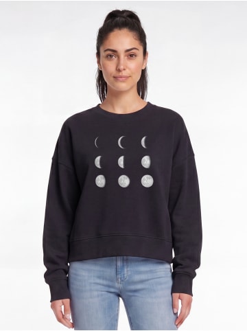 wat? Apparel Sweatshirt Moonphases in Schwarz