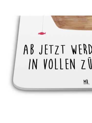 Mr. & Mrs. Panda Untersetzer Set Pinguin Angelboot mit Spruch in Weiß