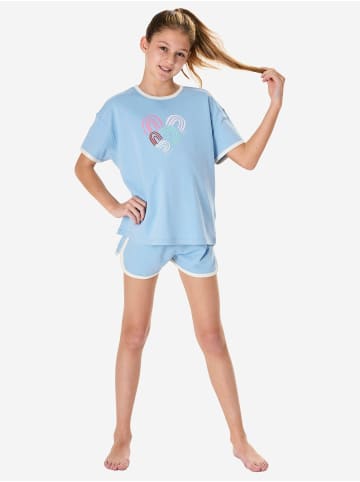 Schiesser Pyjama Nightwear in pacific blue