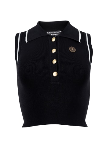 Roberto Geissini Summer Strickshirt Schwarz
