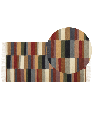 Beliani Kelim MUSALER in Bunt - (W) 80 x (L) 150 cm