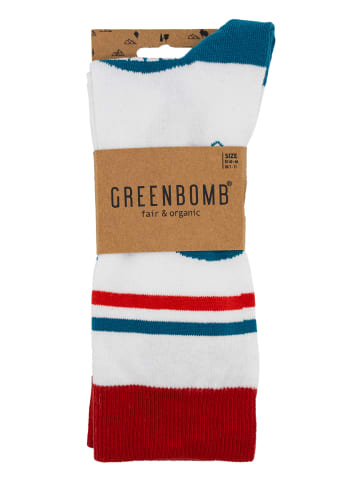 GreenBomb Socks Bike Fly High in Weiß
