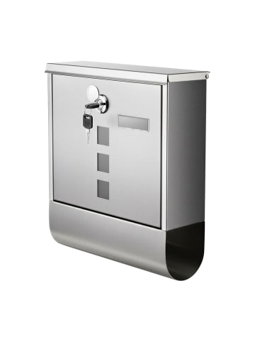 SONGMICS Briefkasten Poster in Silbern - (B)30.8 x (H)33.8 x (T)10 cm