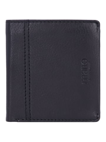 mano Don Montez Geldbörse Leder 9,5 cm in schwarz