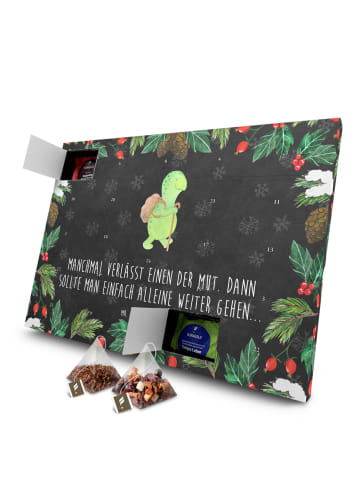 Mr. & Mrs. Panda Adventskalender Schildkröte Wanderer mit Spruch in Kreidetafel