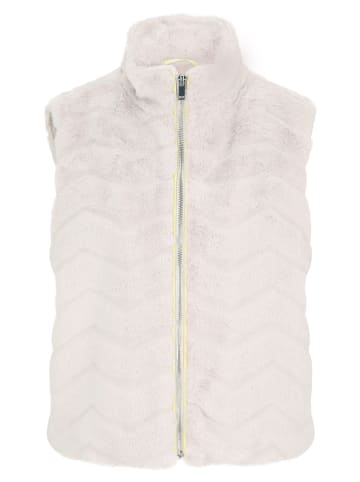 CARTOON Fake Fur-Weste mit hohem Kragen in Grau