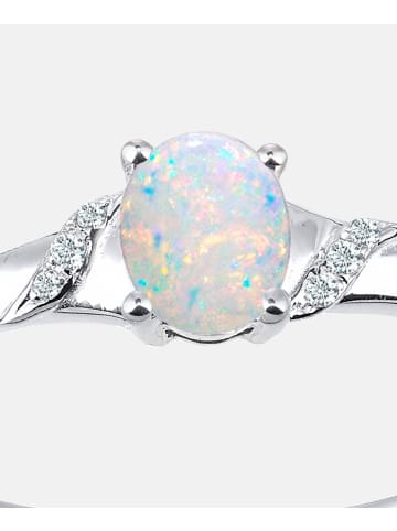 Diamant L'éternel Verlobungsring aus 375 Weißgold mit Diamant mit Opal