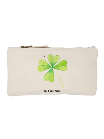 Mr. & Mrs. Panda Kulturtasche Blume Kleeblatt ohne Spruch in Weiß