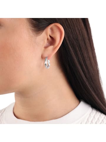 Amor Creolen Silber 925, rhodiniert in Silber
