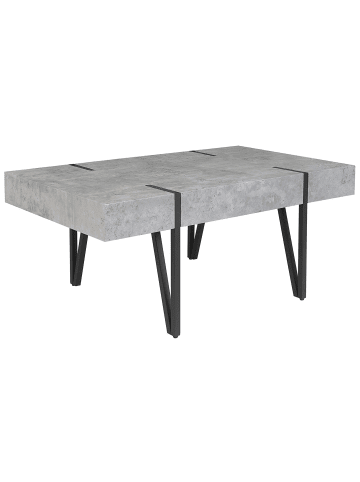 Beliani Couchtisch ADENA in Grau/Schwarz - (W) 60 x (H) 43 x (L) 100 cm
