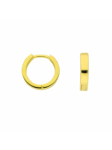Adeliás Damen 925 Silber Ohrringe / Creolen Ø 11,6 mm in vergoldet