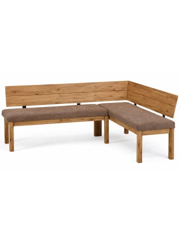 58 aufm Kessel ECKBANK Danny 1 für 5 Personen Massivholz + Microfaser Wildeiche/Braun