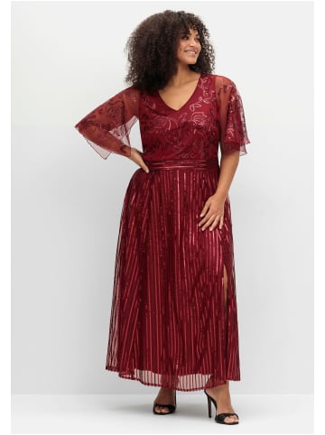 sheego Abendkleid in dunkelrot