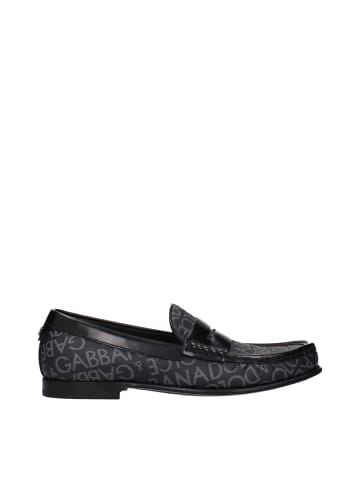 Schwarz Stoff Slip-On Loafer