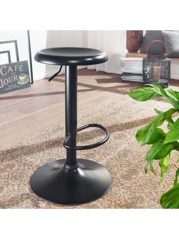 KADIMA DESIGN Barhocker | Schwarz, 58-79cm, Drehbar, 100kg