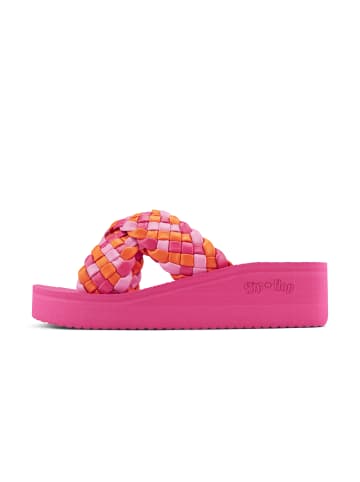 Flip Flop Sandalen "wedgy*cross" in pink