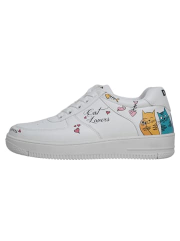Dogo Dice Sneakers - Cat Lovers in Weiß