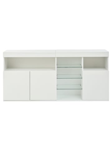 ABRIHOME Sideboard mit LED und Stauraum in Weiß