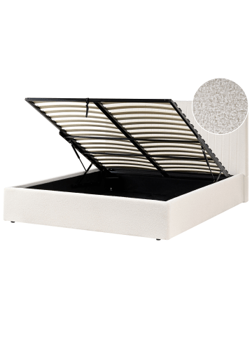 Beliani Doppelbett VION in Weiß - (W) 177 x (H) 110 x (L) 216 cm