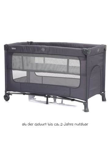 fillikid Reisebett Capri ab Geburt - 15 kg mit verstellbarem in gray
