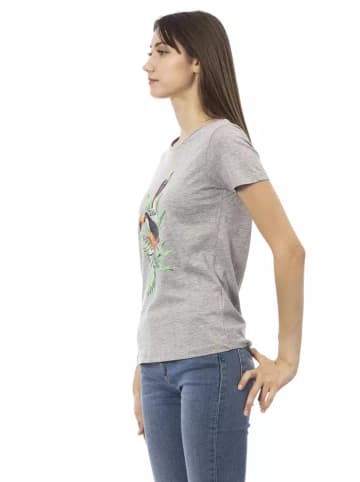 Trussardi Action Schwarz Grau Baumwolle Damen T-Shirt