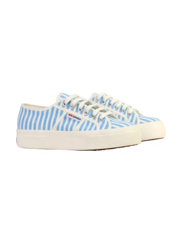 Superga Schnür-Sneaker mit Streifenmuster Weiß