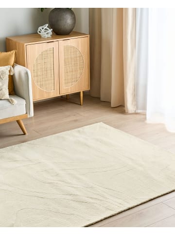 Beliani Kurzflor SASNAK in Beige - (W) 160 x (L) 230 cm