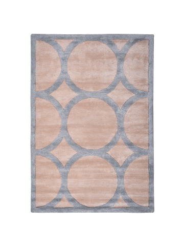 Beliani Kurzflor MALAN in Grau/Beige - (W) 160 x (L) 230 cm