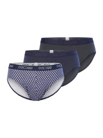 HOM 3-Pack Mini Briefs City #1 in Grau/Blau