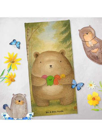 Mr. & Mrs. Panda Handtuch Bär Gefühl Design ohne Spruch in Weiß