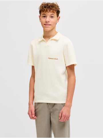 JACK & JONES Junior Strickpolo kurzarm JORNORREBRO in sea salt