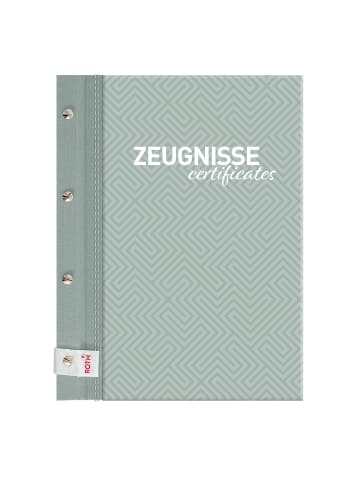 ROTH Zeugnismappe Pattern mit Buchschrauben - Dusty Mint in Hellblau