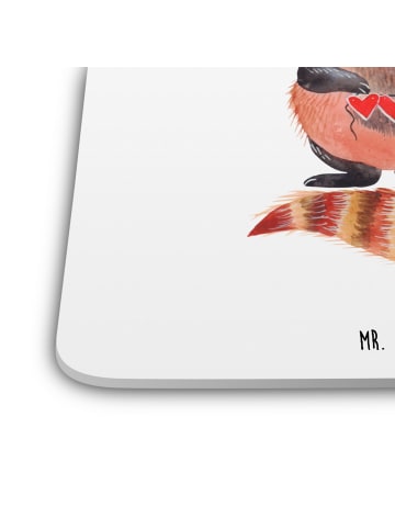 Mr. & Mrs. Panda Untersetzer für Gläser Roter Panda ohne Spruch in Weiß