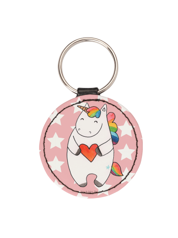 Mr. & Mrs. Panda Anhänger Einhorn Herz ohne Spruch in Rot Pastell