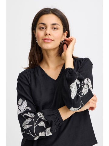 Fransa Langarm-Bluse FRHARBO Regular fit in BLACK AOP MA24 02G