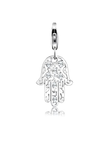 Nenalina Charm 925 Sterling Silber Hamsa Hand in Silber