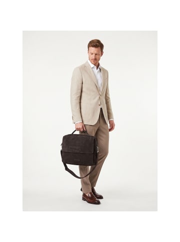 Marc O'Polo Aktentasche Leder 38 cm Laptopfach burnt coffee