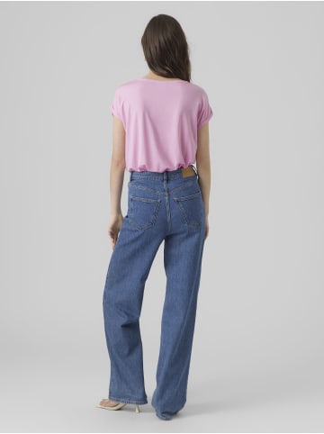 Vero Moda 2er-Pack T-Shirt Einfarbiges Stretch Oberteil in Fuchsia
