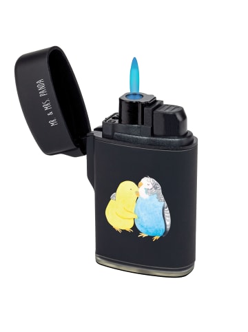 Mr. & Mrs. Panda sturmfeuerzeug Wellensittich Liebe ohne Spruch in Schwarz