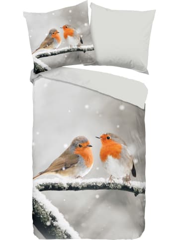 Good Morning Flanell Wendebettwäsche in grau